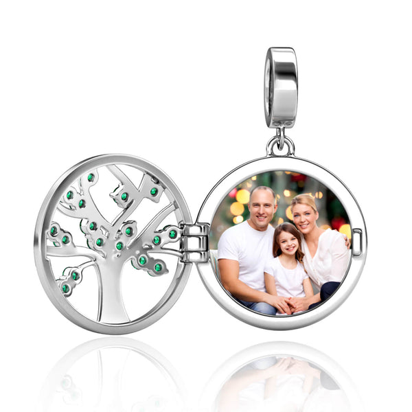 Family Tree Photo Locket Necklace