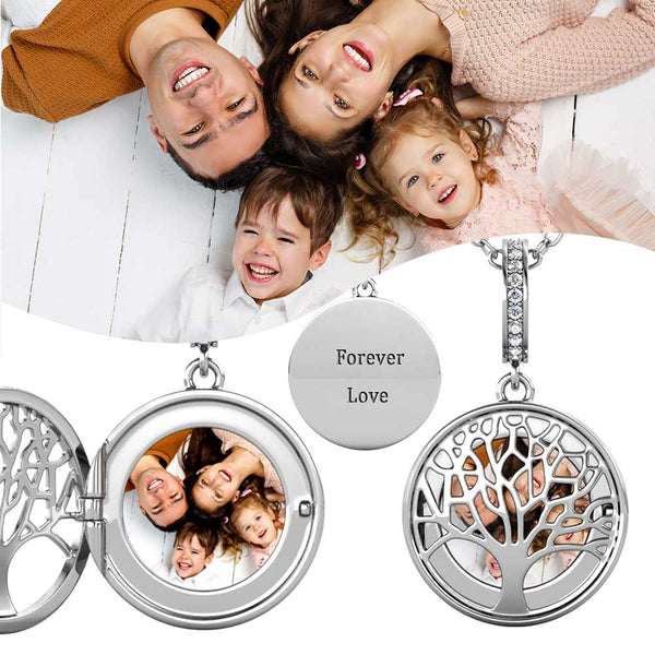 Family Tree Photo Locket Necklace
