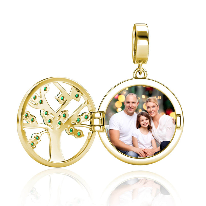 Family Tree Photo Locket Necklace