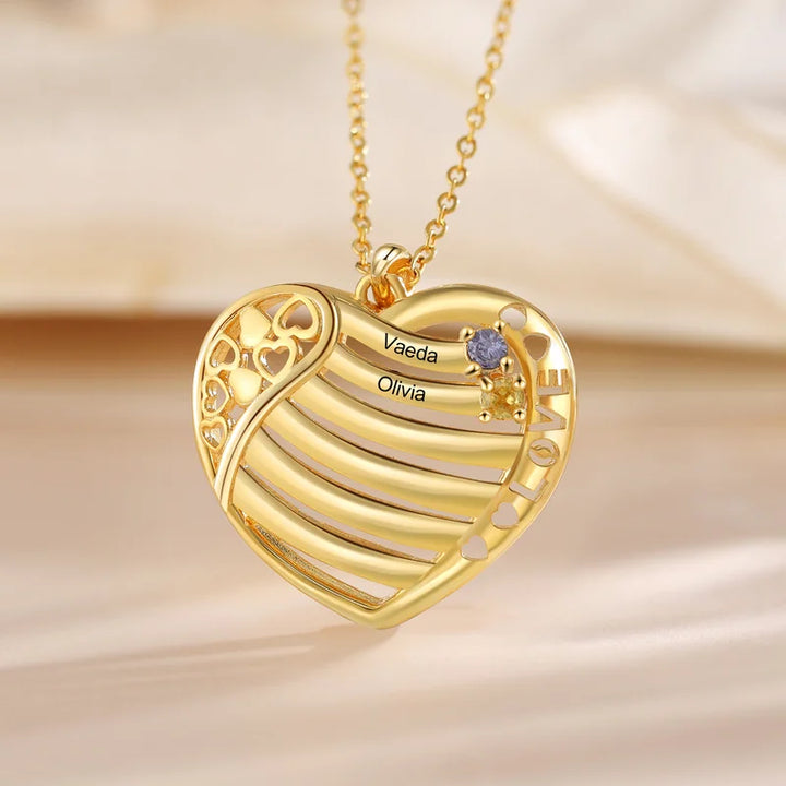 Personalisierte Kette für Mütter, Ketten mit Geburtsstein, Kette für Gravur, Namenskette Gold, Geschenke für den muttertag