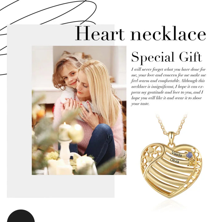 Personalisierte Kette für Mütter, Ketten mit Geburtsstein, Kette für Gravur, Namenskette Gold, Geschenke für den muttertag