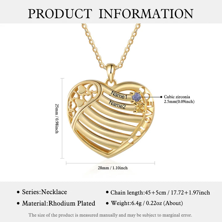 Personalisierte Kette für Mütter, Ketten mit Geburtsstein, Kette für Gravur, Namenskette Gold, Geschenke für den muttertag