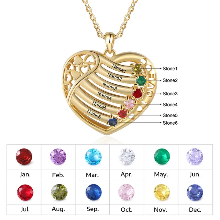 Personalisierte Kette für Mütter, Ketten mit Geburtsstein, Kette für Gravur, Namenskette Gold, Geschenke für den muttertag