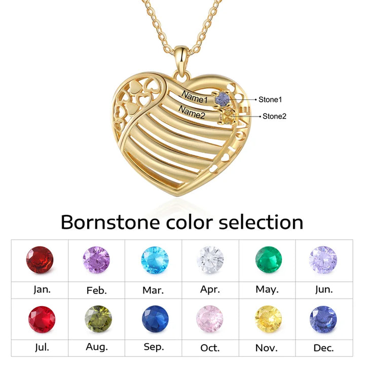 Personalisierte Kette für Mütter, Ketten mit Geburtsstein, Kette für Gravur, Namenskette Gold, Geschenke für den muttertag
