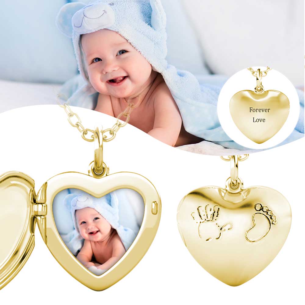 Heart Photo Locket Necklace