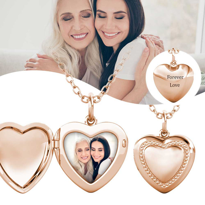 Heart Photo Locket Necklace
