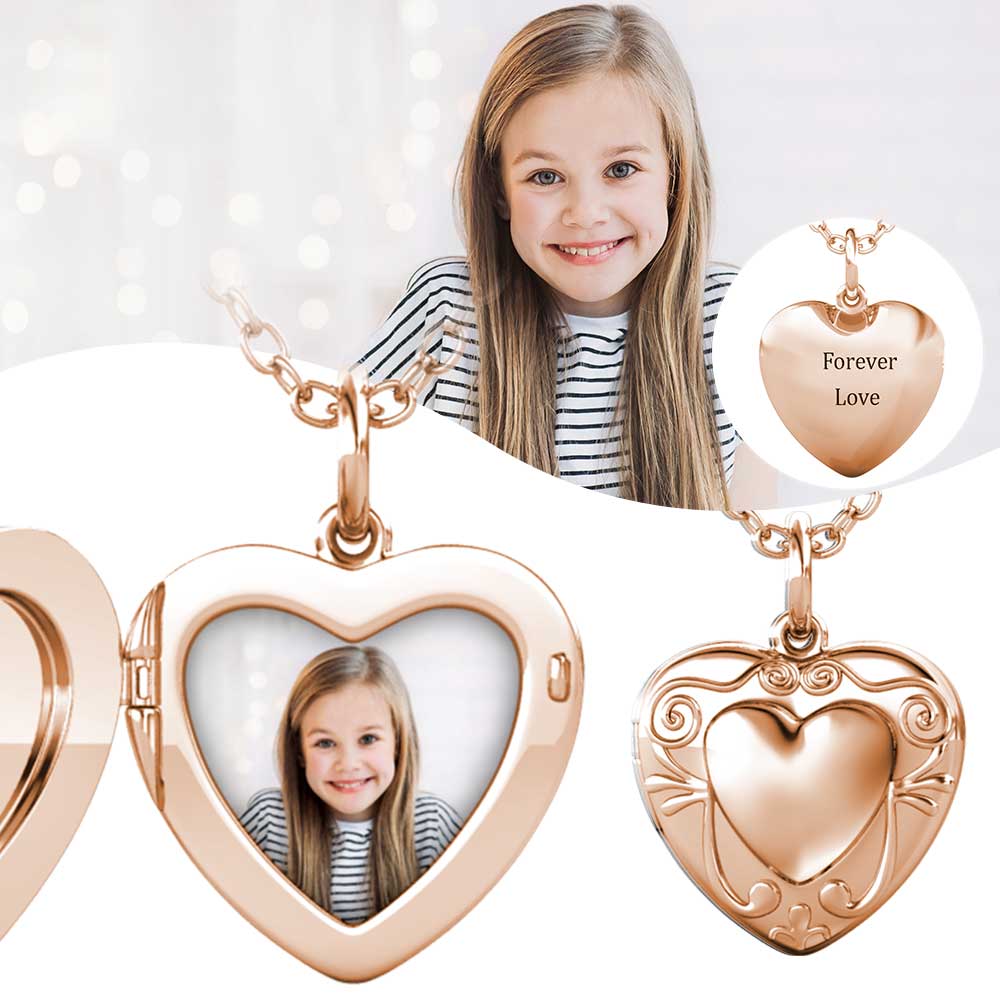 Heart Photo Locket Necklace