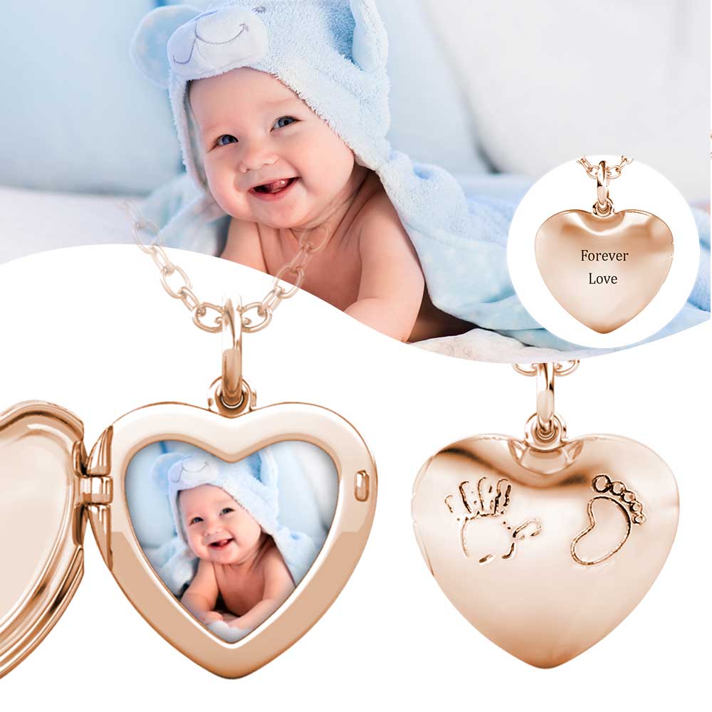 Heart Photo Locket Necklace