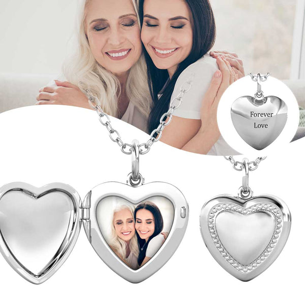 Heart Photo Locket Necklace