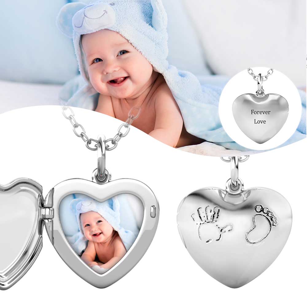 Heart Photo Locket Necklace