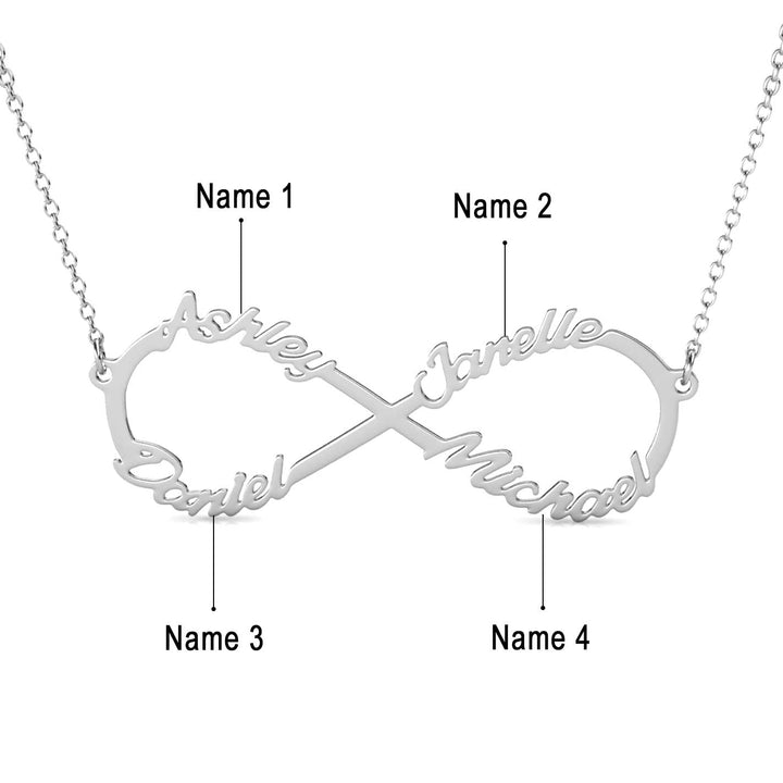 Infinity 4 Name Necklace