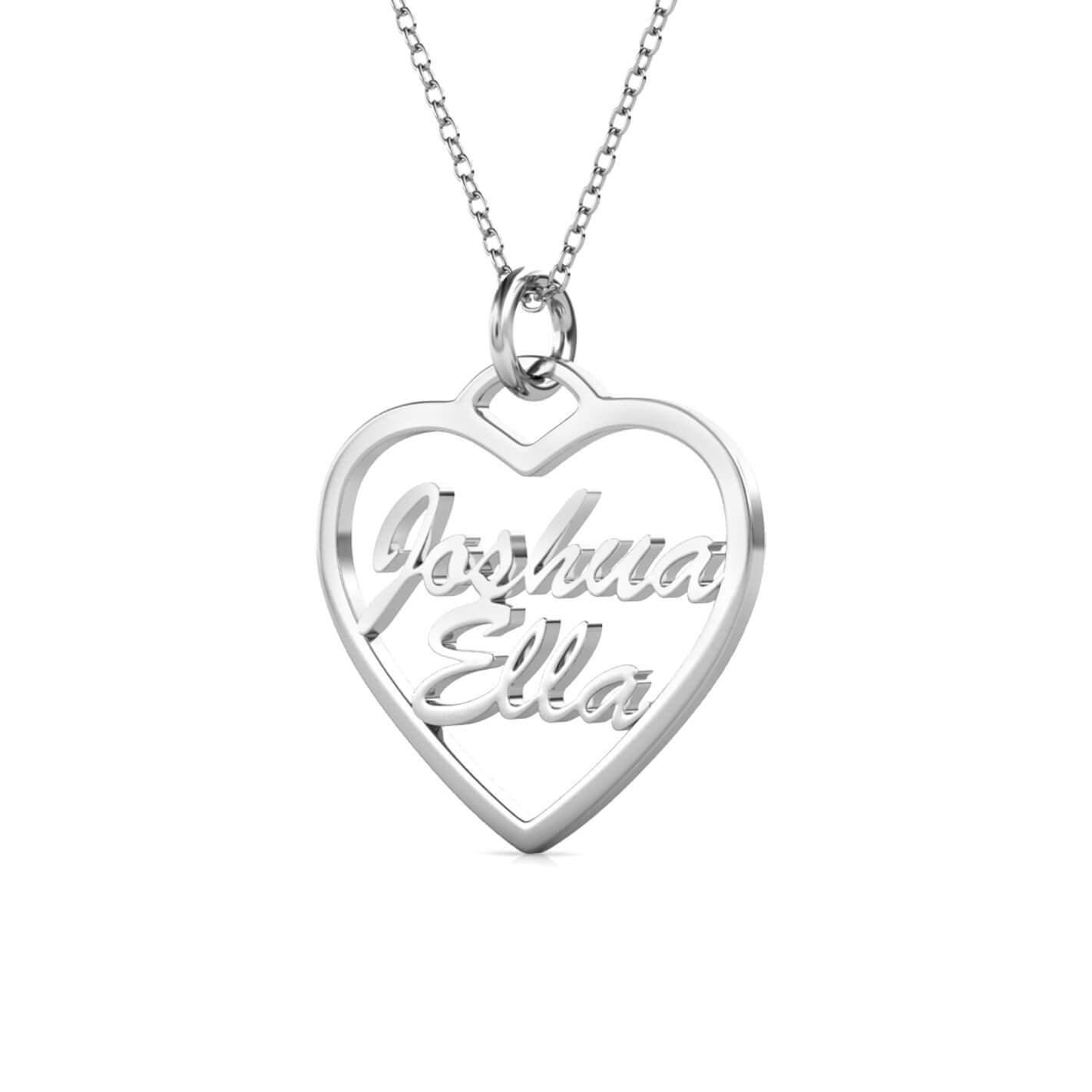 Heart 2 Name Necklace