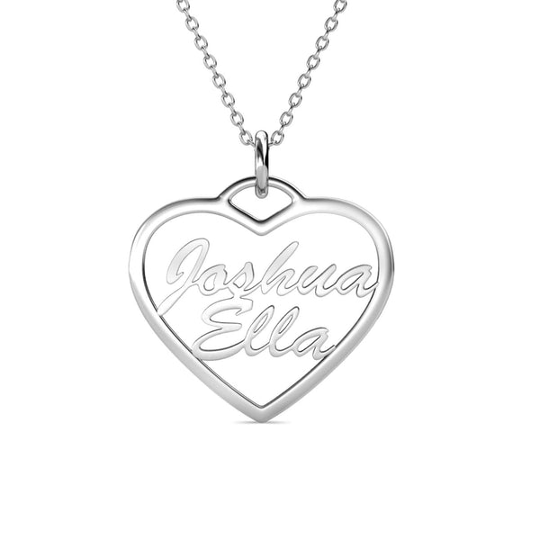 Heart 2 Name Necklace