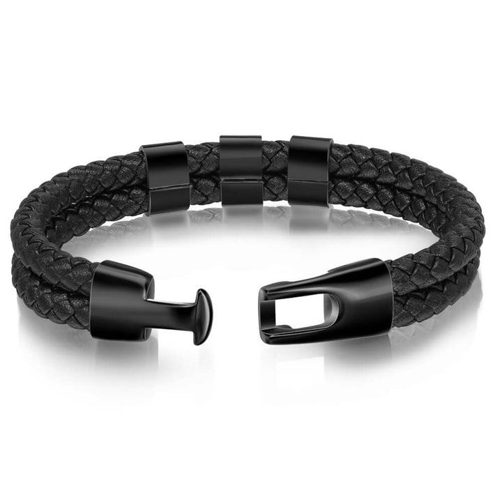 Men's Engraved 3 Beads Bracelet