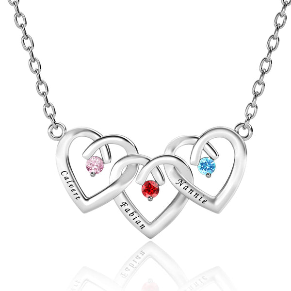 3 Birthstones Necklace