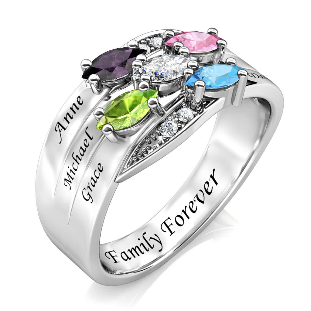 5 Birthstones Ring