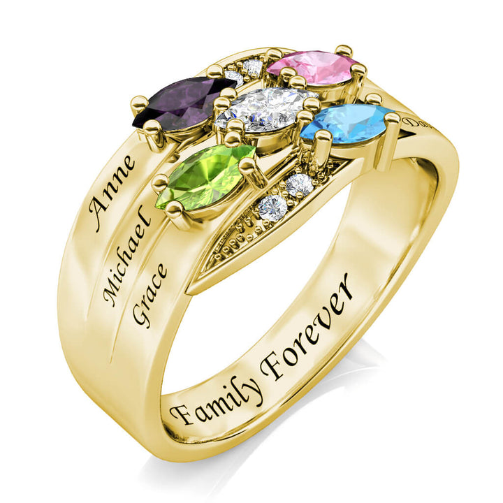 5 Birthstones Ring