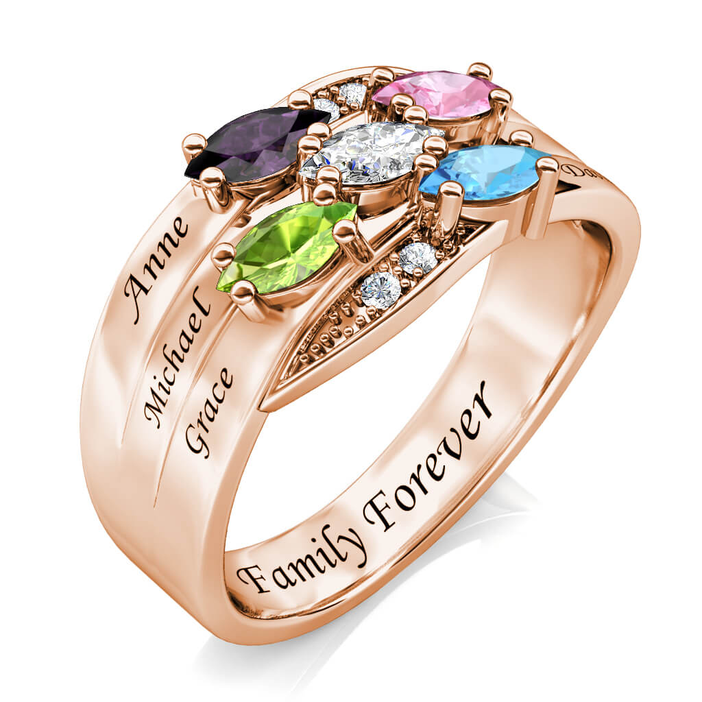 5 Birthstones Ring
