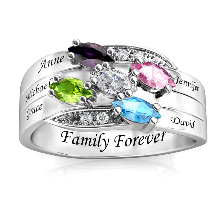 5 Birthstones Ring