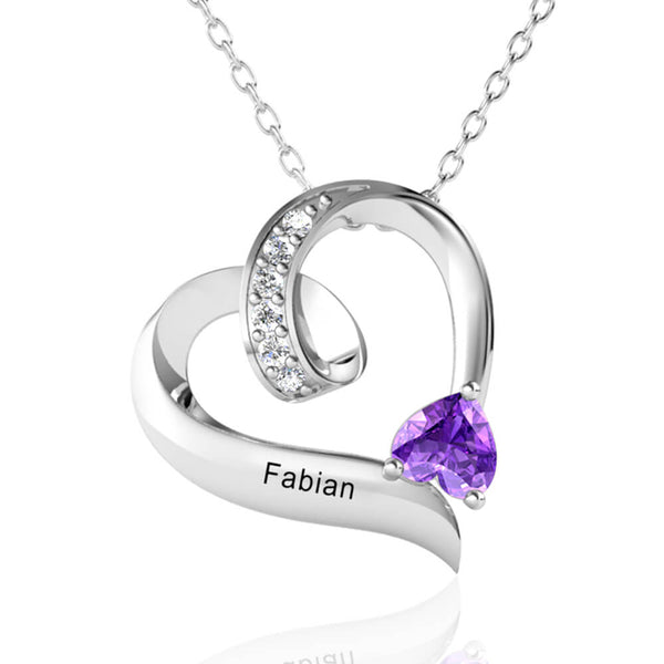 Heart Birthstone Necklace