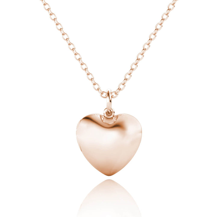 Heart Photo Locket Necklace with Engraving