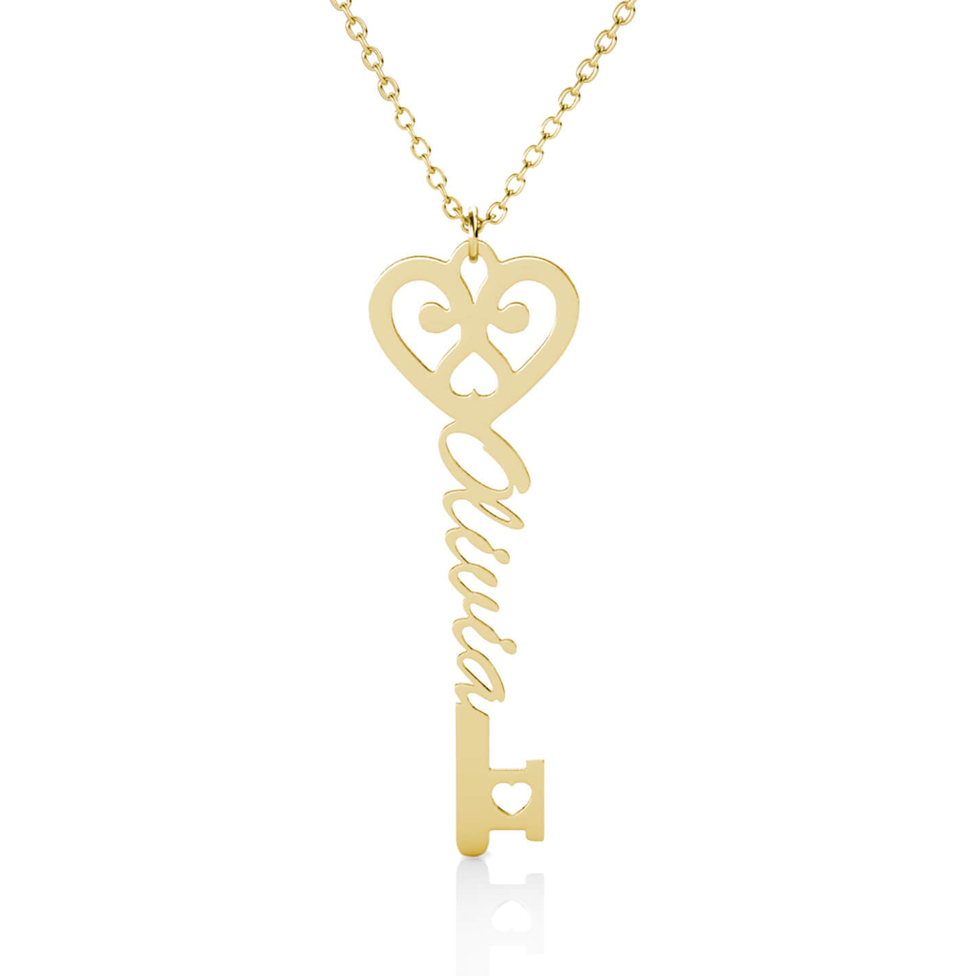 Personalised Key Name Necklace