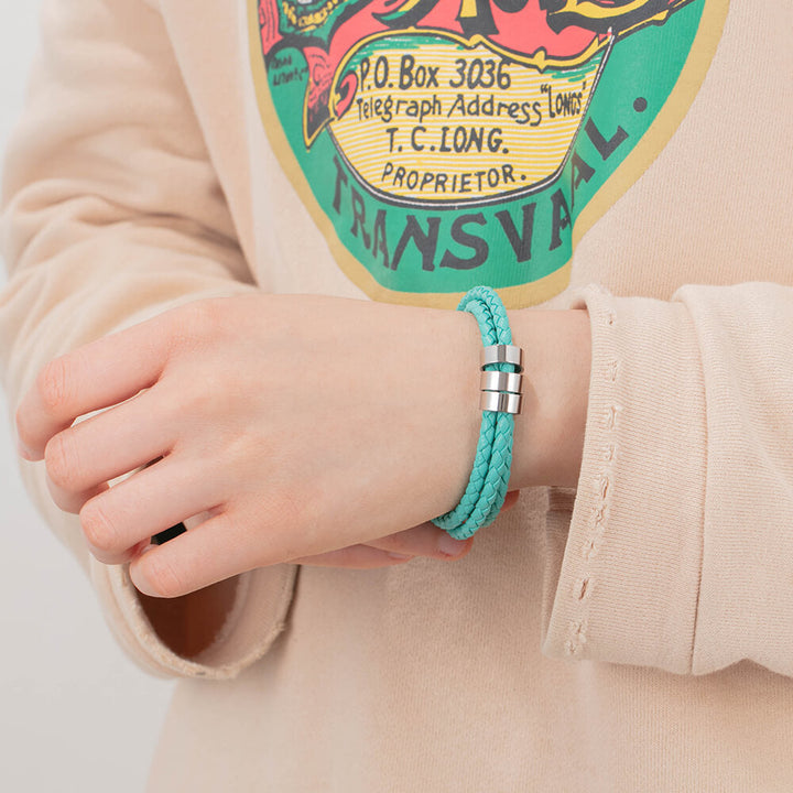 Engraved 3 Beads Bracelet
