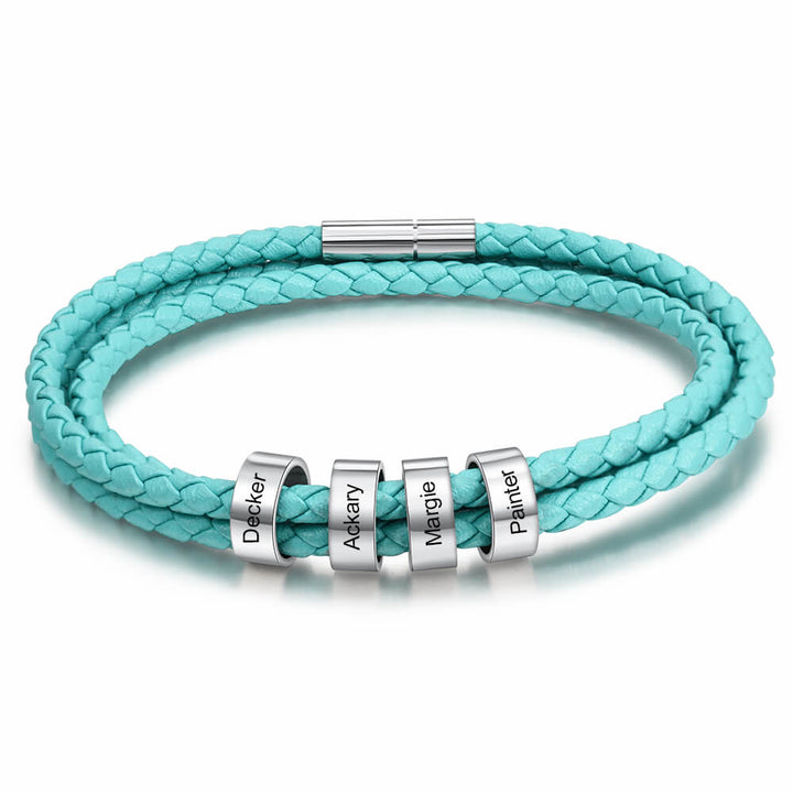 Engraved 4 Beads Bracelet