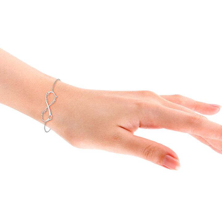 Infinity 3 Name Bracelet