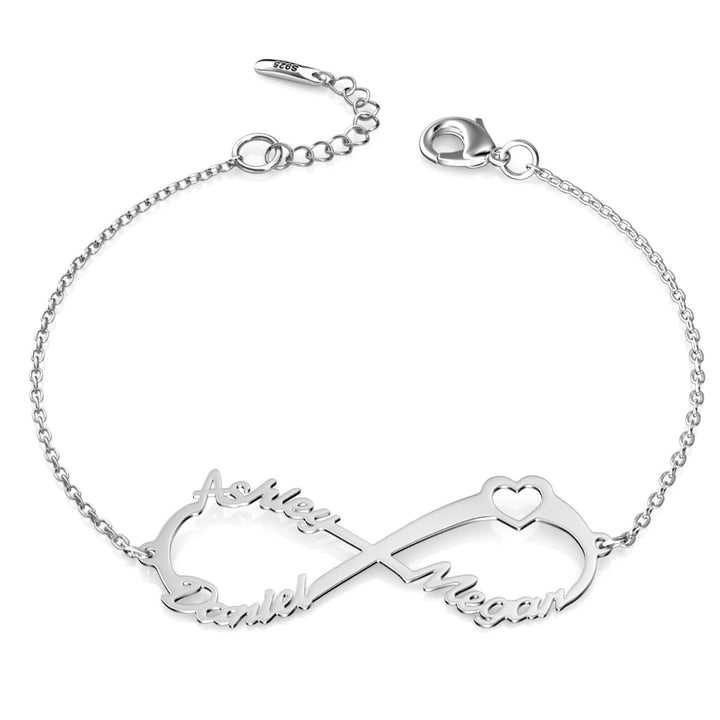 Infinity 3 Name Bracelet