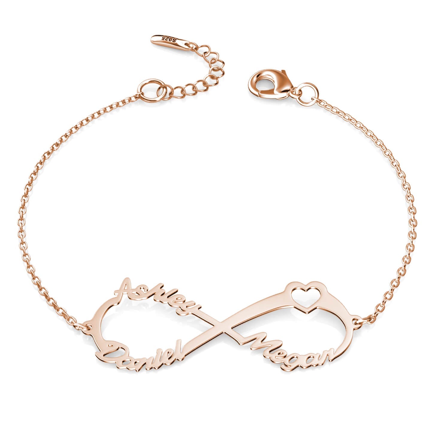 Infinity 3 Name Bracelet
