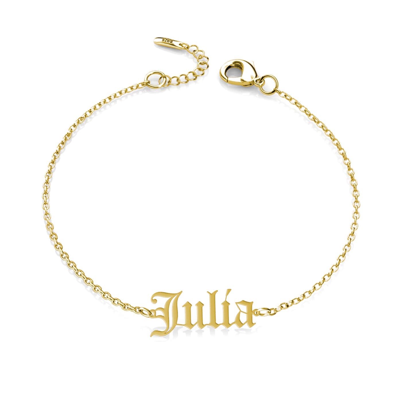 Personalised Old English Name Bracelet