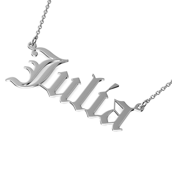 Personalised Old English Name Necklace