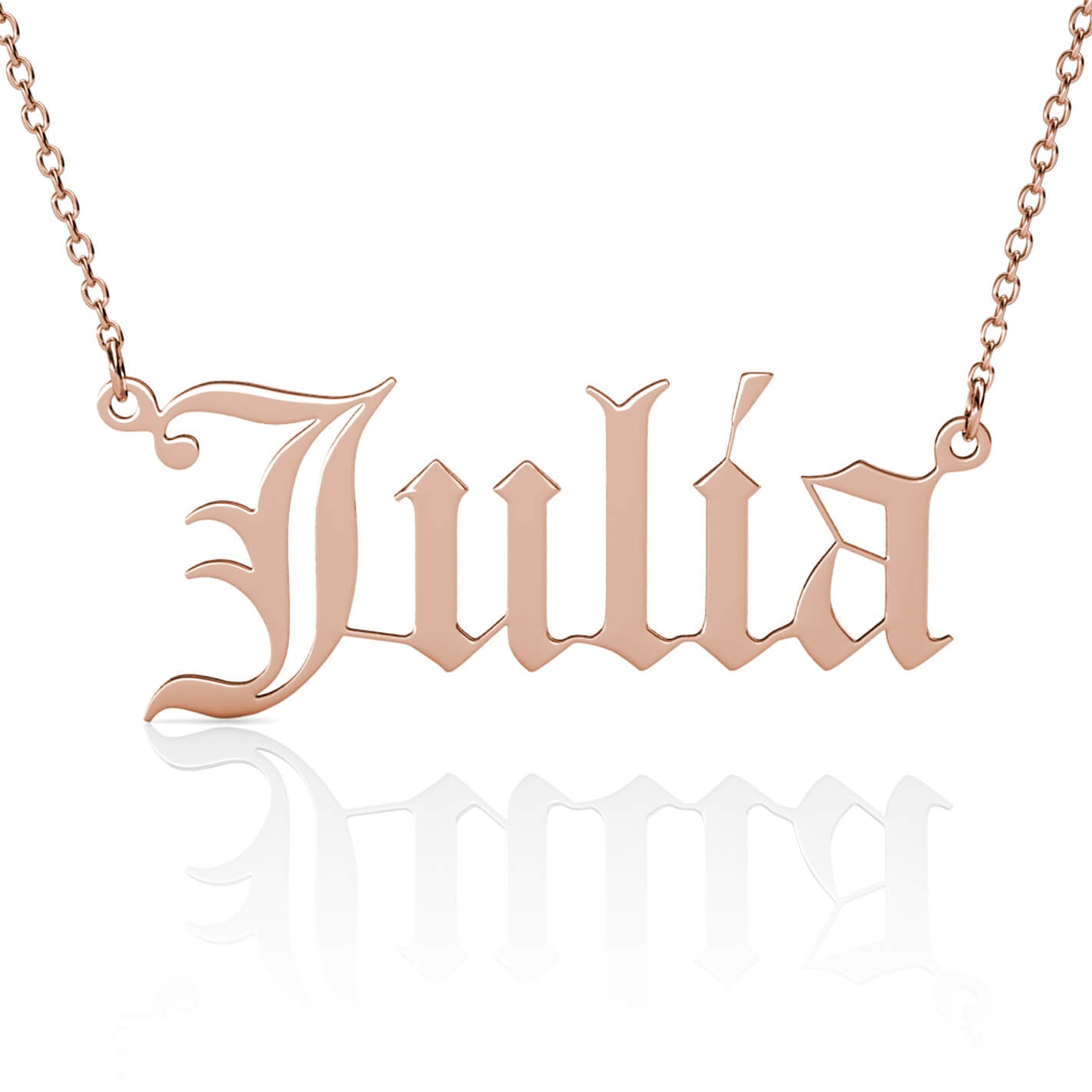 Personalised Old English Name Necklace