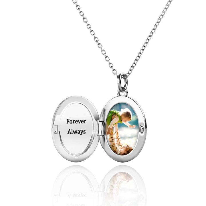 Oval Photo Locket Necklace