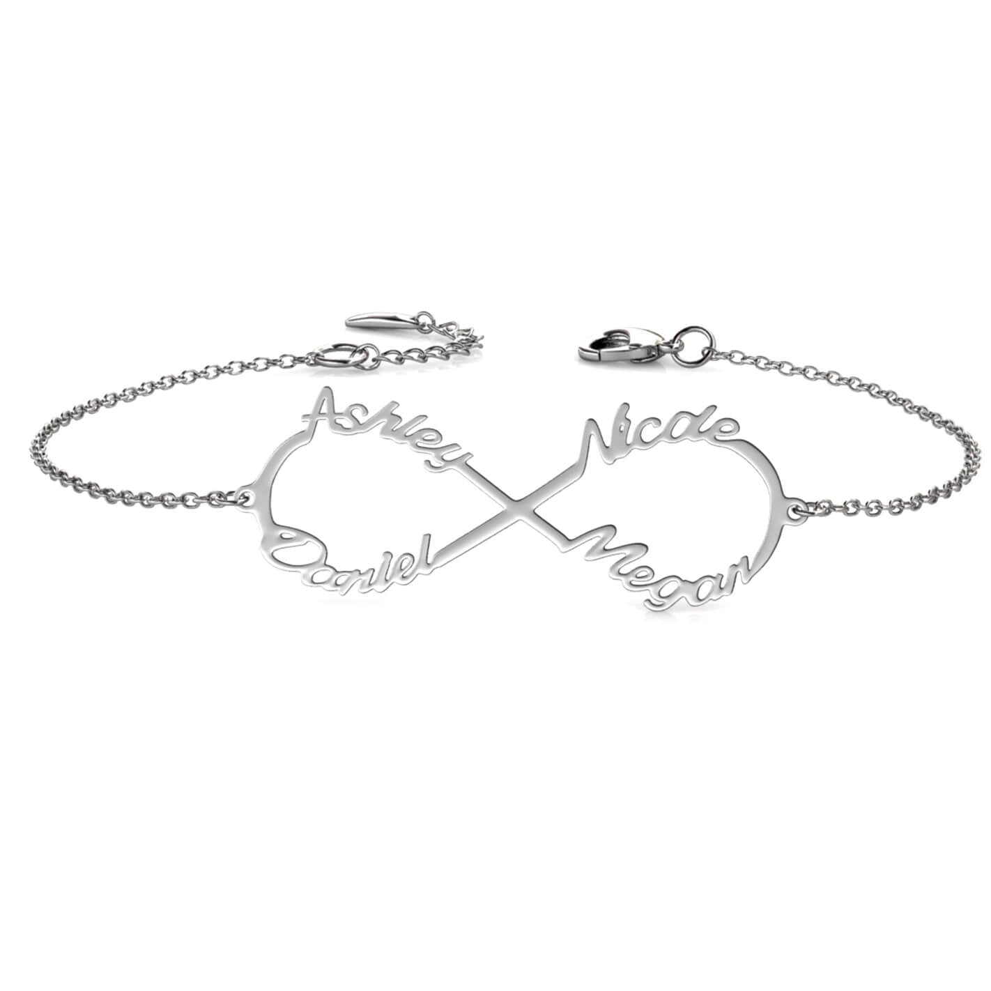 Infinity 4 Name Bracelet