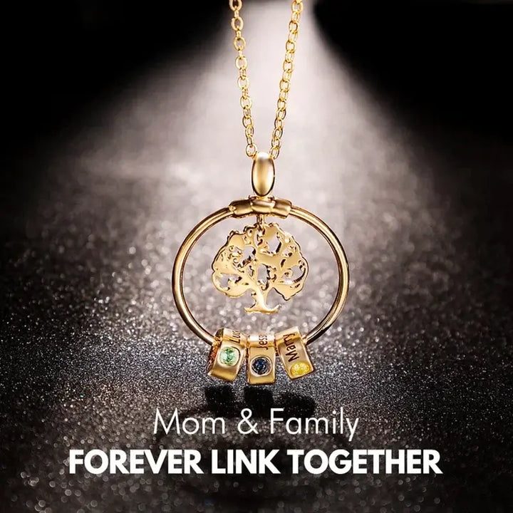 Kette für Mama, Kette mit Geburtsstein, Personalisierte Kette mit Gravur, Kette Kindernamen, Muttertags Geschenk