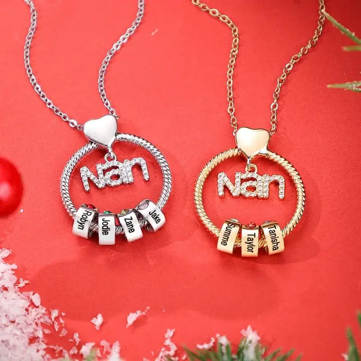 Kette für Mama, Kette mit Geburtsstein, Personalisierte Kette mit Gravur, Kette mit Namen des Kindes, Geschenk für Mama