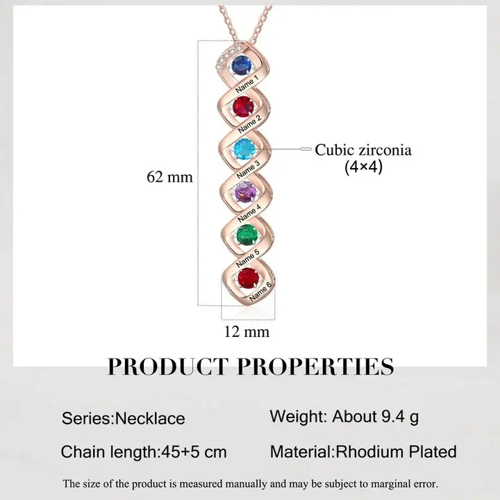 Halskette für Mama | Kette mit Geburtsstein | Personalisierte Kette | Kette mit Gravur | Namenskette | Geschenk für Mama