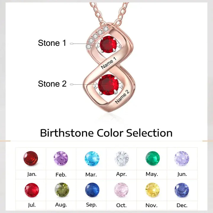 Halskette für Mama | Kette mit Geburtsstein | Personalisierte Kette | Kette mit Gravur | Namenskette | Geschenk für Mama