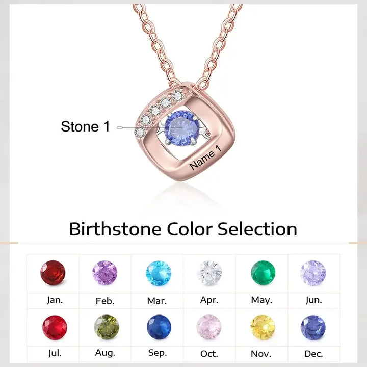 Halskette für Mama | Kette mit Geburtsstein | Personalisierte Kette | Kette mit Gravur | Namenskette | Geschenk für Mama