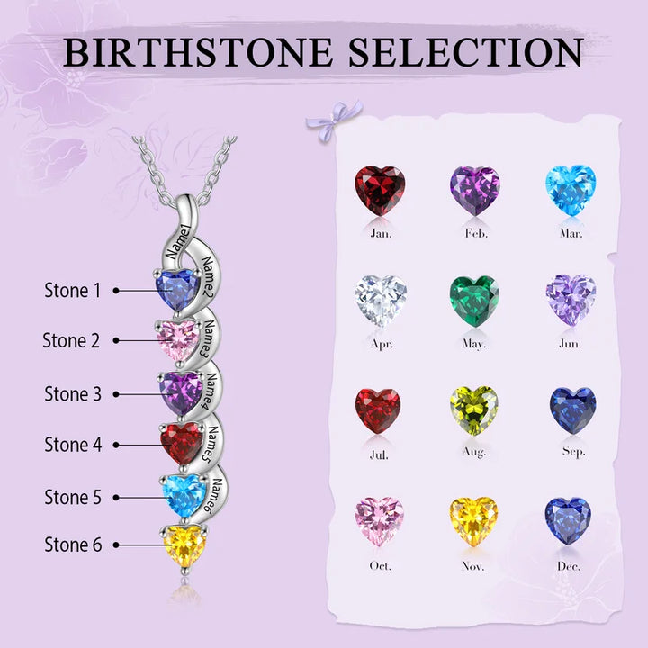 Personalisierte Kette für Mütter, Kette mit Geburtsstein, Kette mit Gravur, Kette Kindernamen, Muttertagsgeschenk