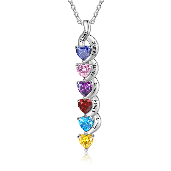 Personalisierte Kette für Mütter, Kette mit Geburtsstein, Kette mit Gravur, Kette Kindernamen, Muttertagsgeschenk