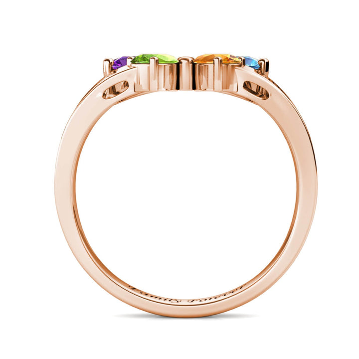 4 Birthstones Butterfly Ring