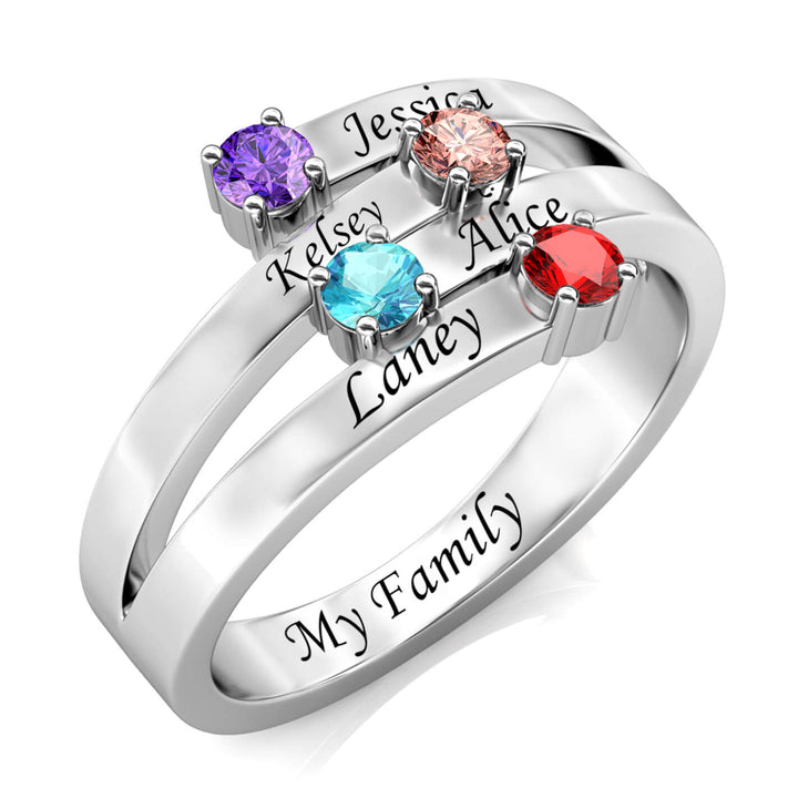 4 Birthstones Ring