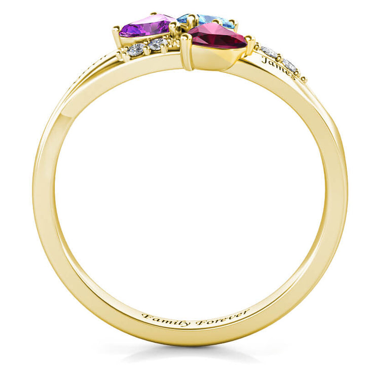 3 Birthstones Ring