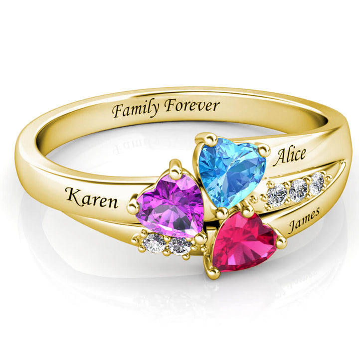 3 Birthstones Ring