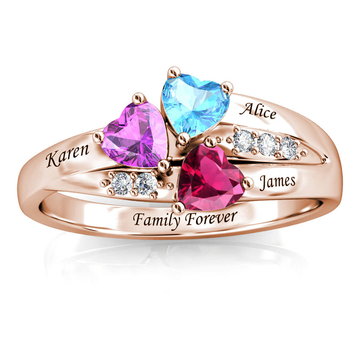 3 Birthstones Ring