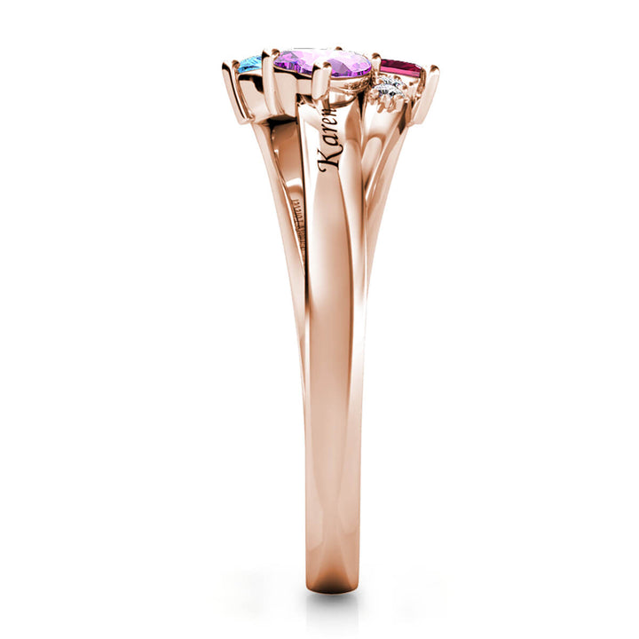 3 Birthstones Ring