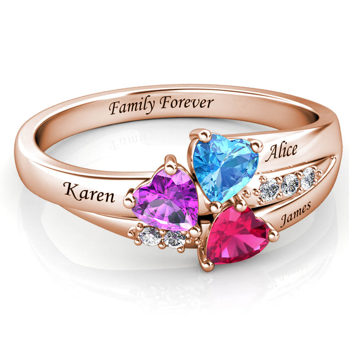 3 Birthstones Ring
